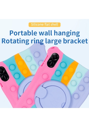 Butu Honor Uyumlu Pad X8 Pro / X9 Silikon + Pc Tablet Kılıfı 360 Derece Dönen Kickstand Koruyucu Kılıf