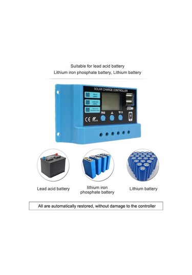 Ganzhoushop Sones Solar Şarj Şarj Pv Lityum Kurşun-asit Kontrol Deşarj Cihazı Akü 24v 12v 10a / Xq - Güneş Enerjisi Akü Şarj Regülatörü