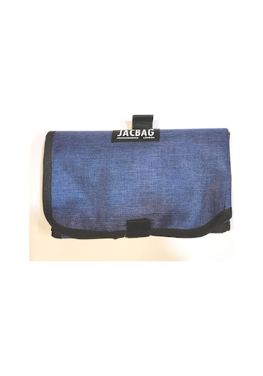 Jacbag Senior Xl Lastik Ayraçlı Cepli Katlanır Lacivert Sanatsal Kalem Çantası Çok Renkli