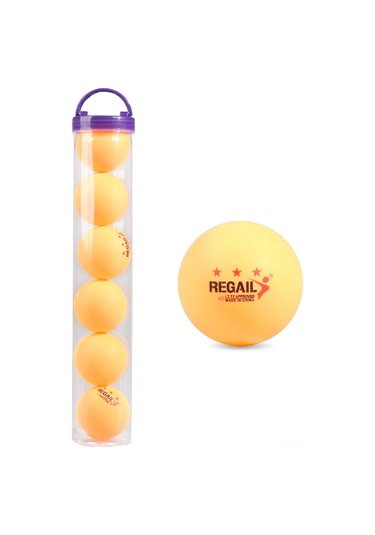 Ranyeek 6 Adet Sarı 40mm Üç Yıldızlı Tenis Topu - İyi Zıplama, Spor Kulüpleri Ve Robot Antrenmanı İçin