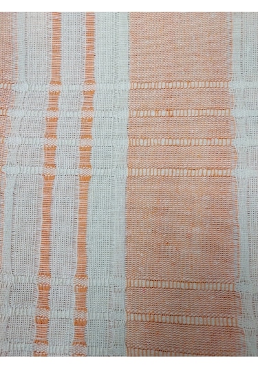 Buldan Pamuklu Kolsuz Koltuk Örtüsü 180x220 -turuncu Krem Turuncu