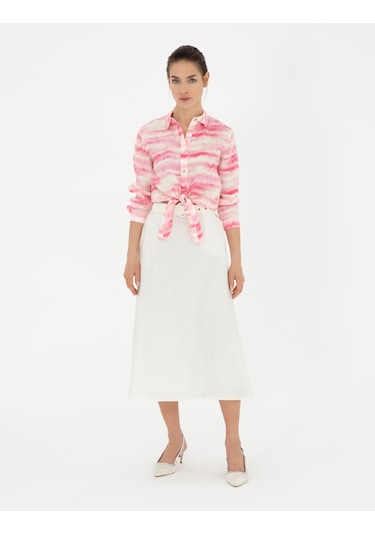 Pierre Cardin Kadın Pembe Gömlek Desenli 50284839-vr041 Pembe