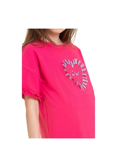 Kız Çocuk Şortlu Takım Fuşya