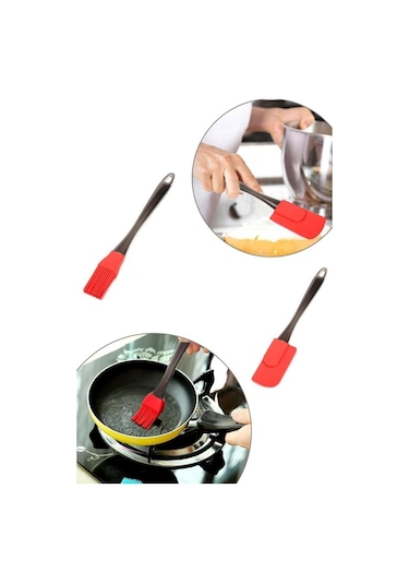 Silikon Yumurta  Fırçası ve Spatula 2'Li Set
