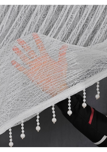 Salon Perdesi Kruvaze Tül Perde Dökümlü Gösterişli Tül Perde (382507529)