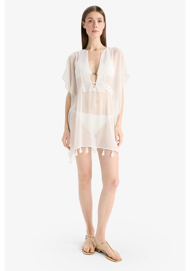 Defacto Beyaz Şifon Kimono-fall İn Love Z9958az25smwt16 Beyaz