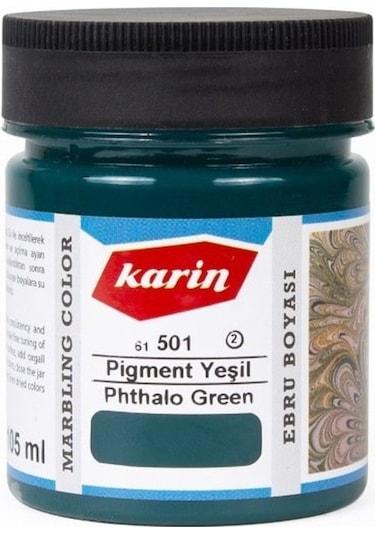 Karin Ezilmiş Ebru Boyası 105Ml 501 Pigment Yeşil