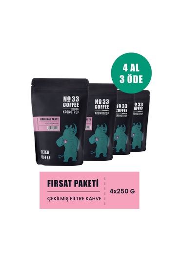 No 33 Espresso Çekilmiş Kahve 4 Al 3 Öde