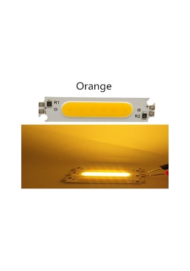 Cob Led Çip Turuncu 12V 2W 6015 Pcb Bord Dıy Işık Kaynağı