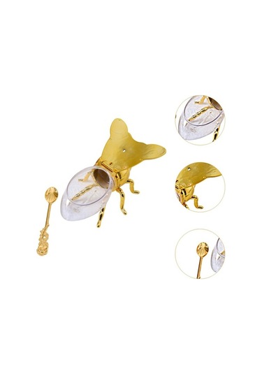 Pazly Suntek Arı Bal Kavanozu Çok İşlevli Mutfak Ve Ev Kullanımı Altın Renk Altın