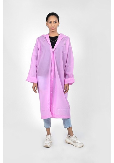 Polo55.sport.1855 Pembe Kapüşonlu Çıtçıtlı Yağmurluk Ve Rüzgarlık Pembe