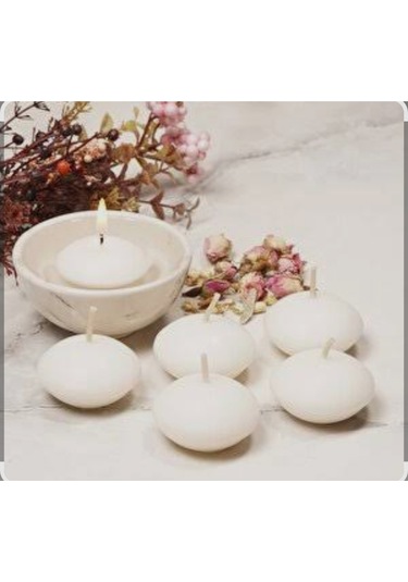 Denic 3 lü Beyaz  Eko Yüzen Mum