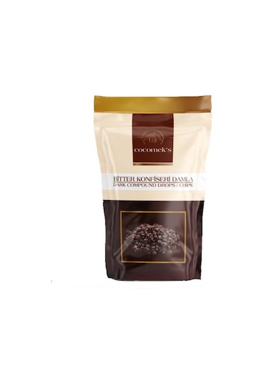 Cocomeks Konfiseri Damla Çikolata Bitter 1 KG