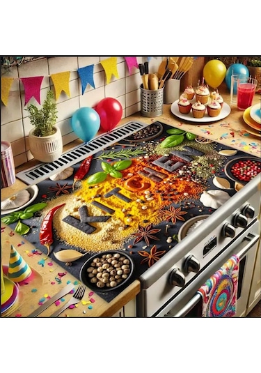 55 Cm X 45 Cm Mutfak Baharat Tasarımı Tezgah Üstü Bulaşık Kurutma Matı Bulaşıklık Kurutma Örtüsü Çok Renkli