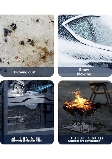 2025 Mini El Turbo Üfleyici Fan 130 K Rpm Aşırı Taşınabilir Toz Üfleyici Led I Black