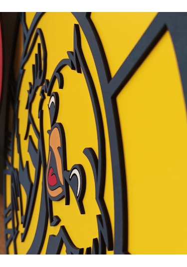 Kanarya Temalı Fenerbahçe Duvar Saati Dekoratif Taraftar Saa... Çok Rekli