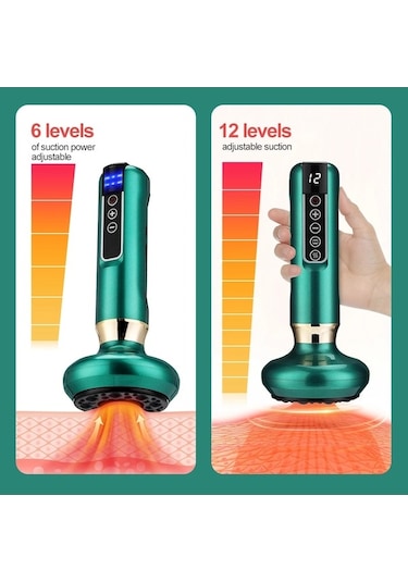 Artfulabode Vantuz Vakumlu Selülit Masaj Aleti - Elektrikli Anti-cellulite Yeşil