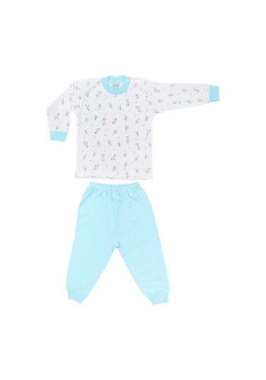 Sebi Bebe Bisikletli Bebek Pijama Takımı 2218 Turkuaz