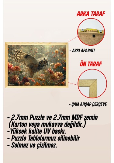Ahşap Çerçeveli Puzzle - Tablo Hthp - 011 23 X 32 120 Parça
