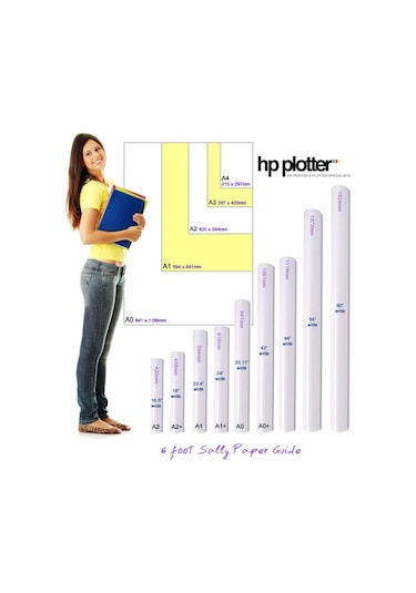 2 Li Koli 620 Mm. x 100 Mt. 80 Gr/m2 Opak Plotter Kağıdı