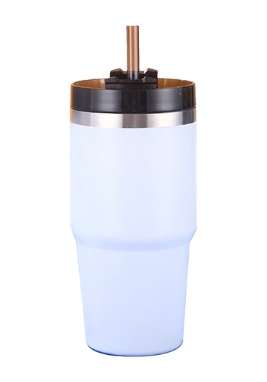 Xiyyadms 304 Paslanmaz Çelik Isı Saklama Bardak, 20oz Beyaz, Çay/içecek İçin 6-12 Saat Sıcak/soğuk Tutar, Pipetli Kapağıyla, Araç/seyahat Uygun Beyaz