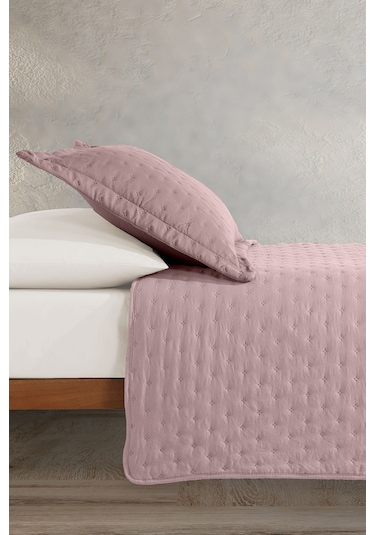 Elart Yatak Örtüsü Helena Çift Kişilik 3 Parça 240x260 Cm Pudra Pudra
