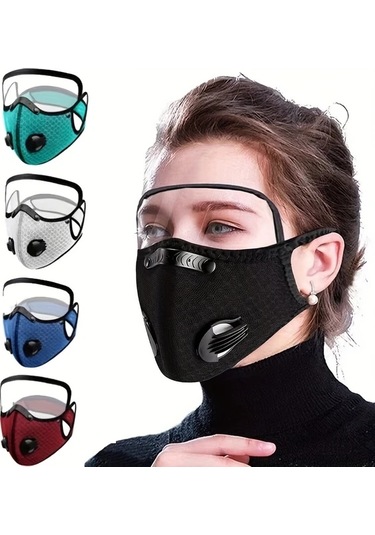 Oldfriend Siyah Erkek Ve Kadın İçin Polyester Tam Yüz Motosiklet Maskesi Gözlüklü Rüzgar Ve Güneş Korumalı