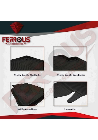 Peugeot Bipper Ferrous 4d Havuzlu Kauçuk Paspas 2008 Ve Üstü