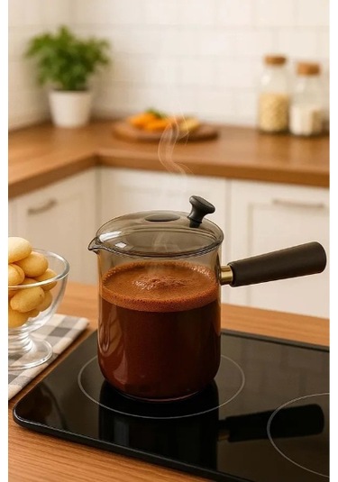 Konyax 550 Ml Akasya Cam Cezve