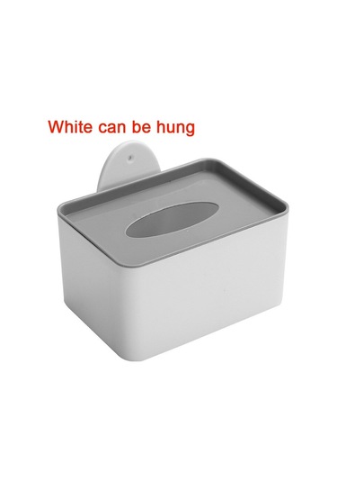 Beyaz Asılabilir-çok Fonksiyonlu Kağıt Mendil Asılabilir Tuvalet Kağıdı Kutusu Peçete Tutucu Kılıf Basit Şık Ev Yurdu Kağıt Mendil Dispenseri