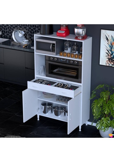 Modilayn Vio Fırın Dolabı 100x163,4x32.5 Cm Çekmeceli Kapaklı Mini/midi Mikrodalga Mutfak Dolabı Beyaz Modilayn Vio Fırın Dolabı 100x163,4x32.5 Cm Çekmeceli Kapaklı Mini/midi Mikrodalga Mutfak Dolabı Beyaz
