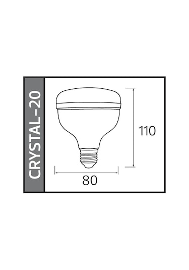 Horoz 20w Crystal-20 Led Torch Ampul 6400k