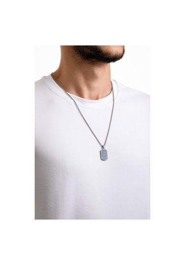 So Chic Lapis Ayna 60 Cm Çelik Erkek Kolye