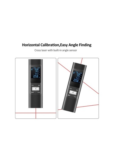 Pazly 40 Metre Hassas Mesafe Ölçer, 2mm Doğruluk, Usb Şarjlı, Alan/hacim Hesaplama, Su Geçirmez, Alüminyum Alaşım