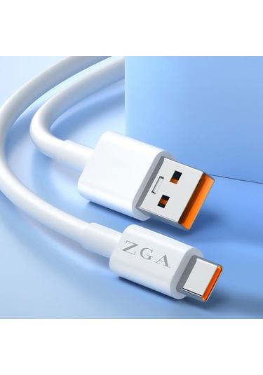 Zga Cb05 5a Usb Tip-c Tamamen Uyumlu Hızlı Şarj Veri Kablosu, Uzunluk: 1m Beyaz