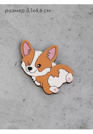 Wood Accessories Corgi Rozet Broş 187644535 Turuncu