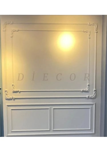 Diecor Dekoratif Polimer 2,5 Cm Duvar Çıtası Uyumlu Köşe Motifi Gold 16 X 16 Model:xa84