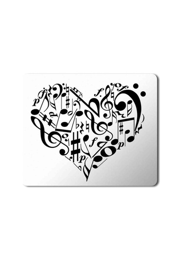 Müzik Kalp Love Baskılı Mouse Pad Mousepad.jpg