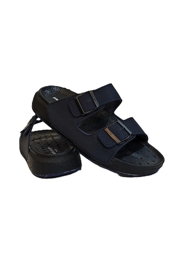Pierre Cardin 7408 Lacivert Çift Tokalı Yumuşak Taban Erkek Terlik Lacivert