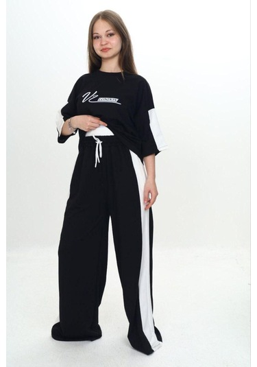 Kız Çocuk %100 Pamuk London Baskılı Oversize Garnili Truvakal Kollu Eşofman Takımı-293-eşt-0010 Siyah Kız Çocuk %100 Pamuk London Baskılı Oversize Garnili Truvakal Kollu Eşofman Takımı-293-eşt-0010 Siyah