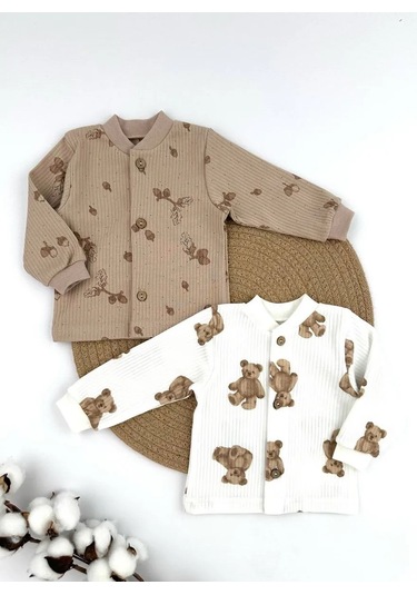 Svetik 2'li Yeni Doğanlar İçin Düğazlı Body Seti 332386524 Sütlü