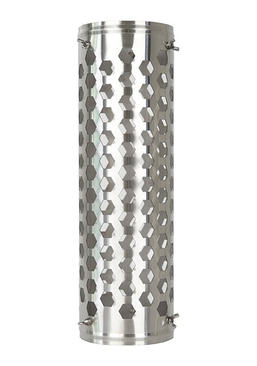 Jeehugo Çadır Bacası Dış Katmanı İçin Paslanmaz Çelik Isı Yalıtım Ve Yanma Önleme Ağı, 90x320mm Gümüş