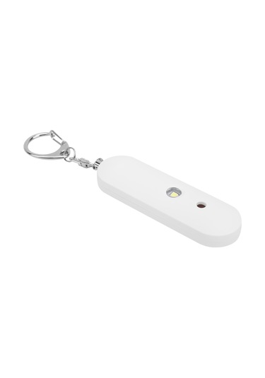 Yüksek Kaliteli Çift Hoparlör Su Geçirmez Kendini Savunma Alarm Anahtarlık W/led Işık Siyah