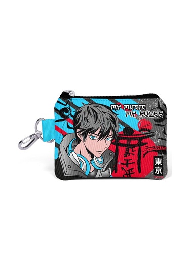 Coral High Kids Siyah Mavi Anime Desenli Bozuk Para Çantası 21925 Siyah - Mavi