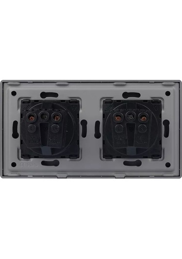 Dealuxx Cam Çerçeveli İki Pimli Gri Priz 193877879