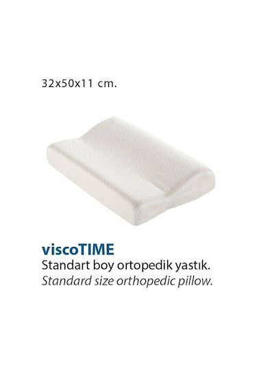 Visco Yastık. Visco Time Standart Boy Ortopedik Yastık 32X50X11