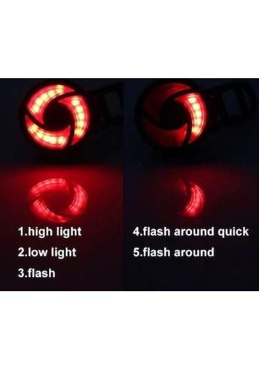 Forte Gt Usb Şarjlı Bisiklet Arka Işık 100 Lümen Xbyc 6118 Siyah