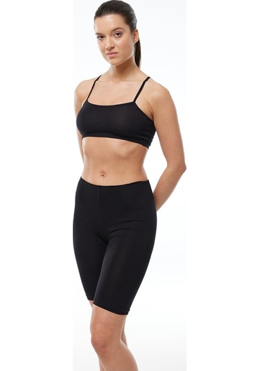 Malabadi Kadın Siyah Dizüstü Modal Tayt 112 SiYAH