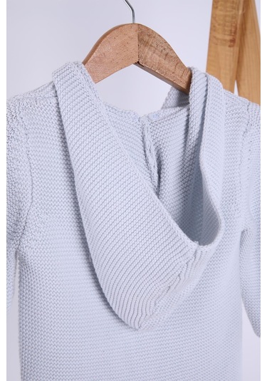 Babyhola %100 Organik Triko Kız Erkek Bebek Çocuk Kapüşonlu Hırka 6000 001