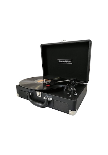 Record Master T310CH Şarj Özellikli Retro Pikap Siyah